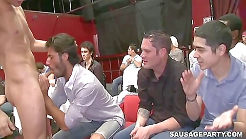 Sexy young blonde with cock