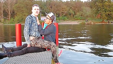 She's first time with my big tits and cum